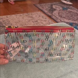 Dooney & Bourke Colorful Logo Clear Cosmetic Case